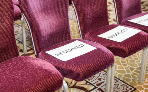 Front-row seating at a professional conference session