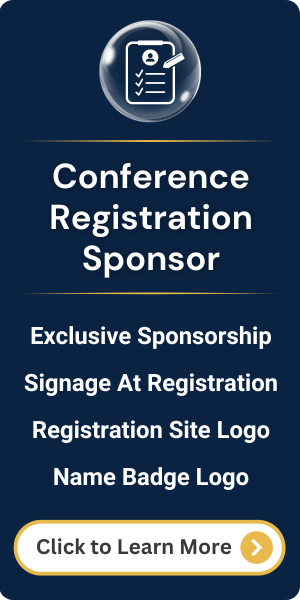 Sponsor benefits include logo on registration site, signage, and name badges