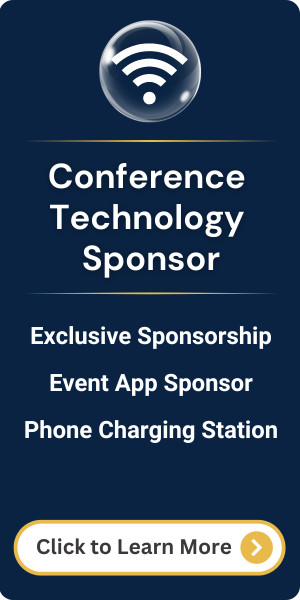 Sponsor event app, A/V setup, and phone charging stations for tech visibility